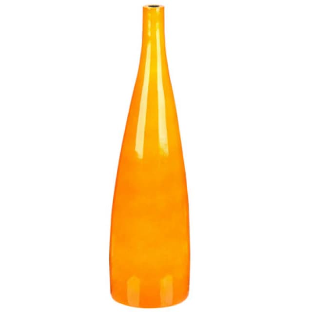 Beliani Flower Vase Sabadell Ceramic 50 Cm Orange