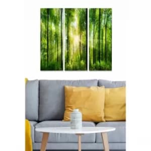 MDF276530603 Multicolor Decorative MDF Painting (3 Pieces)