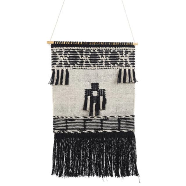 Beliani Fabric Wall Hanging Larkana Cotton 117cm Beige