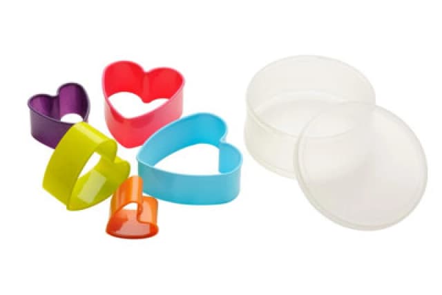 Premier Housewares Coloured Shape Cutters 5Pc Heart Shape Cutter Multi