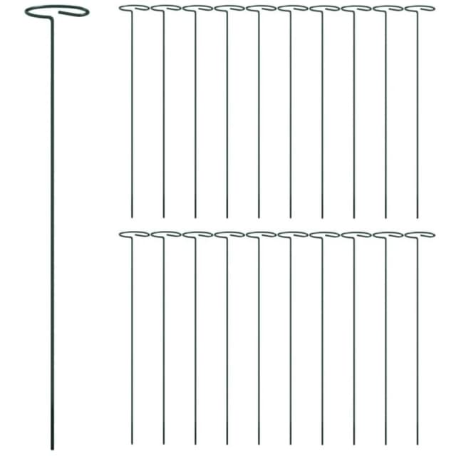 VIDAXL Vidaxl - Garden Plant Stakes 20 pcs Dark Green 40cm Steel 319362