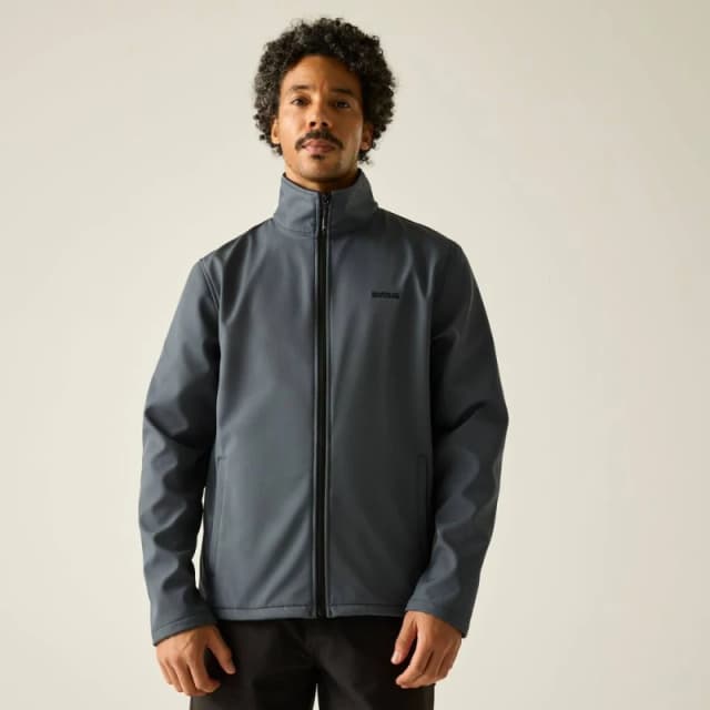 Regatta Mens Cera V Softshell Jacket in Dark Grey Size: Medium Dark Grey Male M