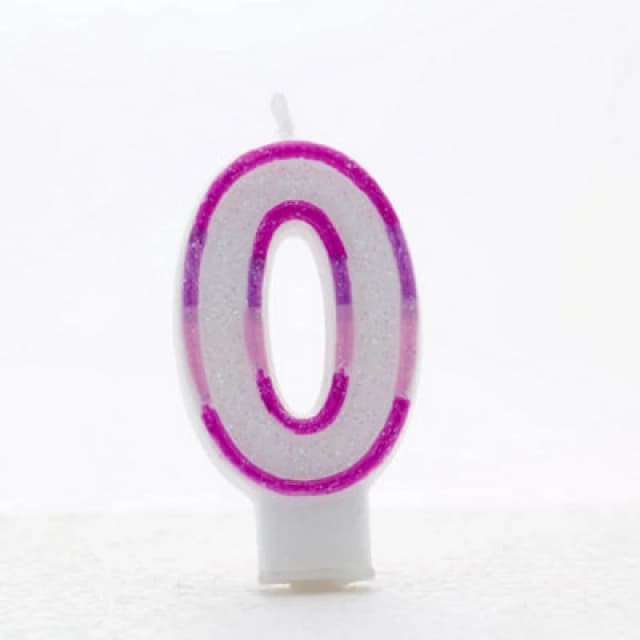 Apac Pink Birthday/anniversary Number Candles (Pack Of 6) White/pink (7)