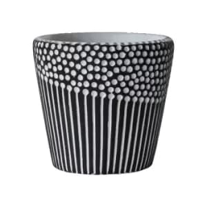Crossland Grove Hayes Pot Black/White Small 135x135x130Mm