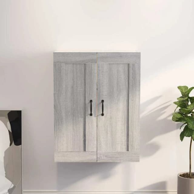 vidaXL Hanging Wall Cabinet Grey Sonoma 69.5x32.5x90 cm, Grey 817397