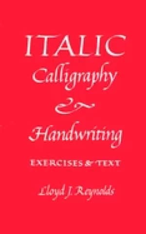 italic calligraphy and handwriting exercises and text