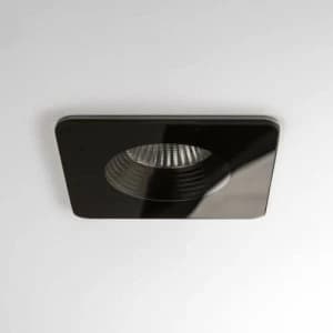 LED 1 Light Square Recessed Downlight Black - Fire Rate IP65