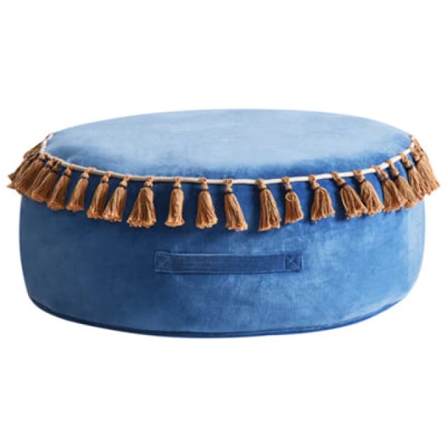 Beliani Pouffe Gotha Velvet Blue