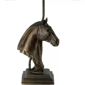 Elstead - LightBox Eclipse Bronze Patina Horse Bust Statuette Table Lamp, Base Only
