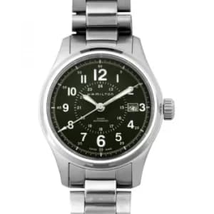 Khaki Field Green Dial Stainless Steel Mens Watch 40mm