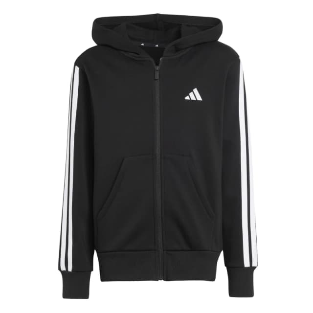 adidas Essentials 3-Stripes Hoodie Kids Black/White male 7-8 Years