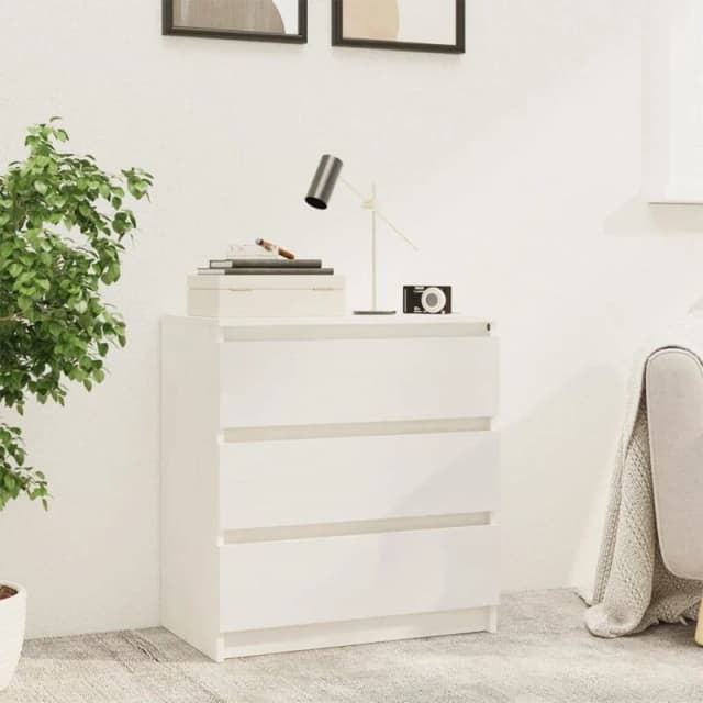 VIDAXL Bedside Cabinet White 60x36x64cm Solid Pinewood Vidaxl 8720286607947