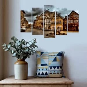 5PMX-014 Multicolor Decorative MDF Painting (5 Pieces)