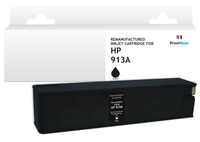 PrintMate HP 913A. remanufactured ink cartridge. Black 3800p