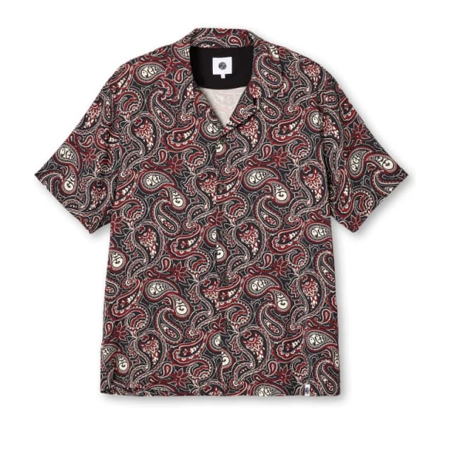 Pretty Green Mens Feltham Paisley Short-Sleeve Patterned Shirt Black male Small