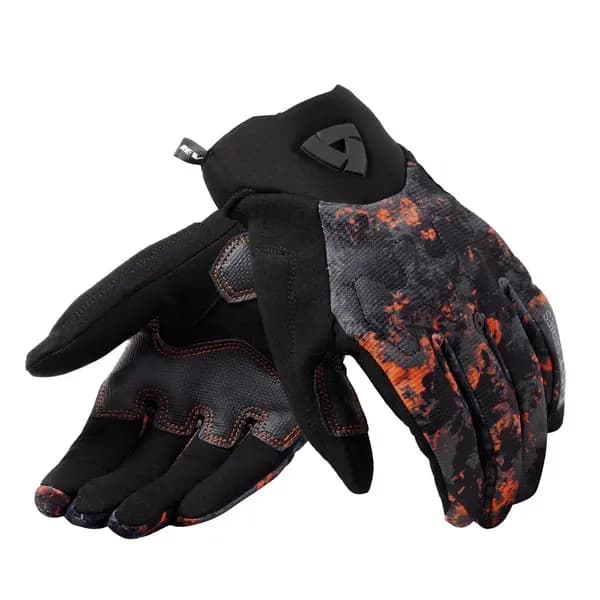 REV'IT! Continent Wind Breaker Gloves Black Orange Size L
