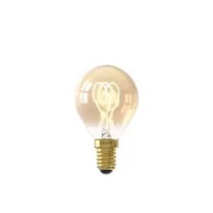Calex Filament Flex Mini Globe P45 Gold E14 Dimmable 136 Lumen Warm White Decorative Light Bulb