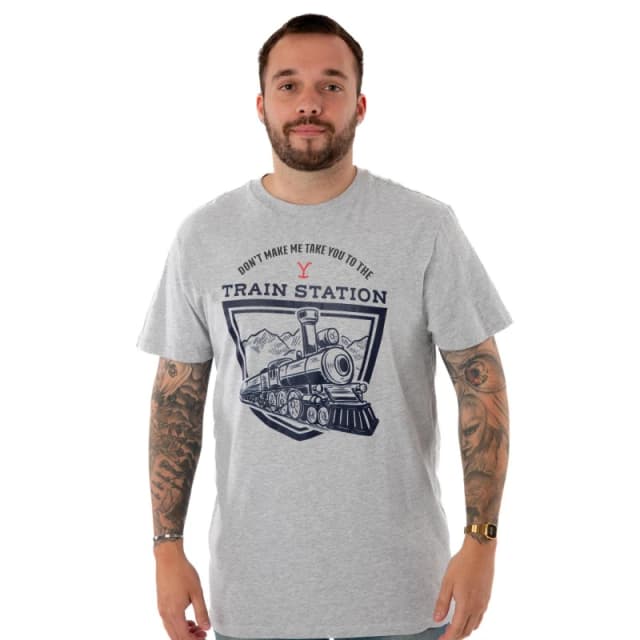 Yellowstone Short Sleeved T-Shirt Grey male