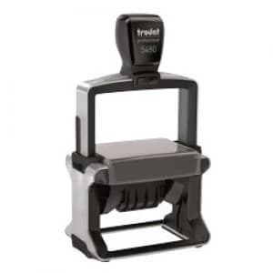 Trodat Text With Date Stamp 5480 Black 67 x 46 mm