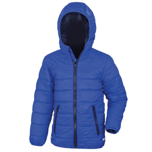 Result Core Padded Jacket in Mid Blue Size: 3-4 Years Mid Blue Unisex 3-4 Years