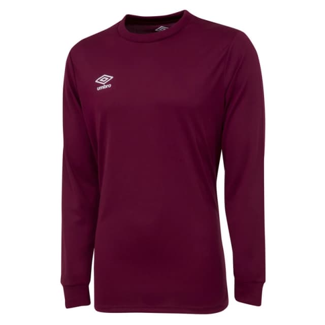 Umbro Club Long-Sleeved Jersey in Burgundy Size: 11-12 Years Burgundy Unisex 11-12 Years