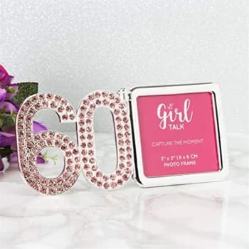 3" x 3" - Girl Talk Pink Crystal Frame - 60