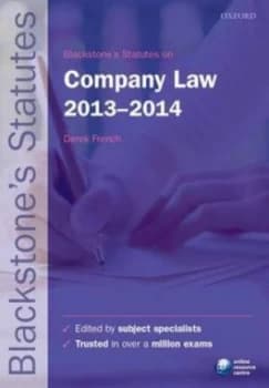 Blackstones Statutes on Company Law 2013-2014 by Derek French Paperback