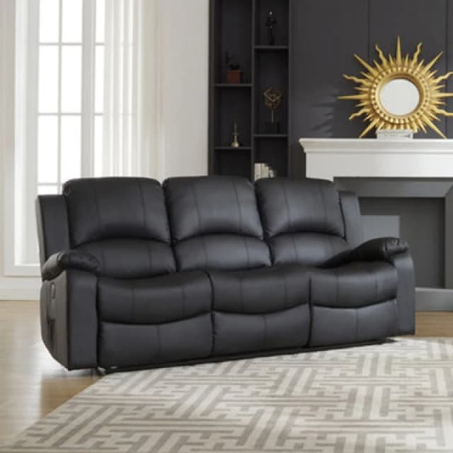 Artemis Home Glendale 3 Seat Electric Reclining Sofa in Black Unisex