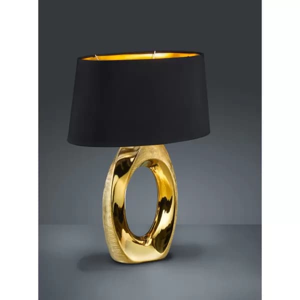Taba Modern Table Lamp with Oval Shade Gold