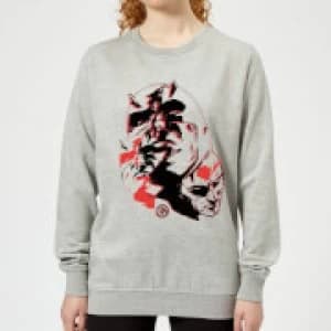 Marvel Knights Daredevil Layered Faces Womens Sweatshirt - Grey - L