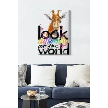 Kanvas Tablo (50 x 70) - 252 Multicolor Decorative Canvas Painting