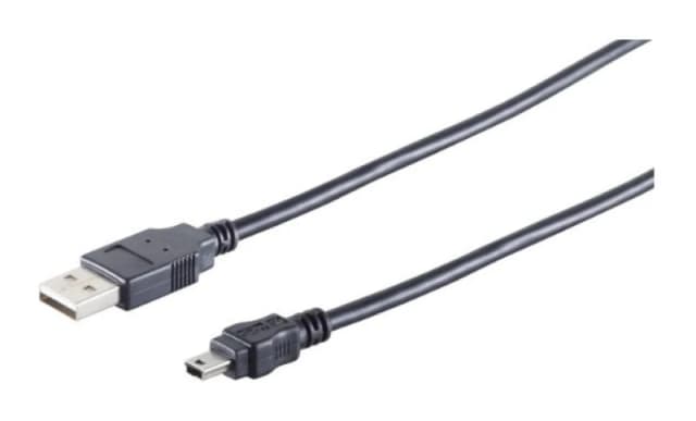 Microconnect USBAMB82 USB cable USB 2.0 1.8 m USB A Mini-USB B Black