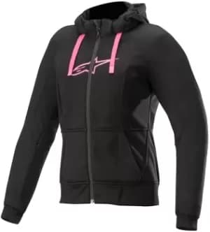 Alpinestars Stella Chrome Sport Ladies Motorcycle Hoodie, black-pink, Size M for Women, black-pink, Size M for Women