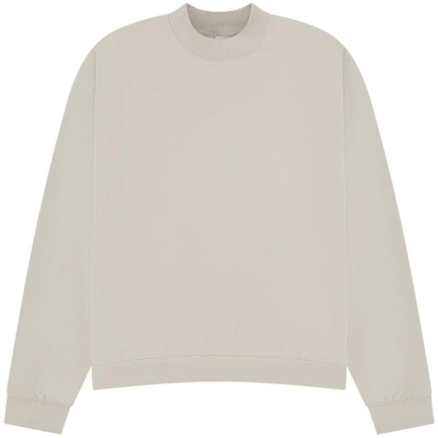 Casual Classics Mens Premium Extended Neckline Boxy Oversized Sweatshirt in Stone Size: XS Stone Male XS