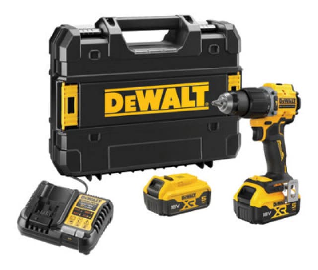 DEWALT DCD799 18v XR Cordless Brushless Compact Combi Drill DCD799P2T-GB Batteries: 2 x 5ah Li-ion