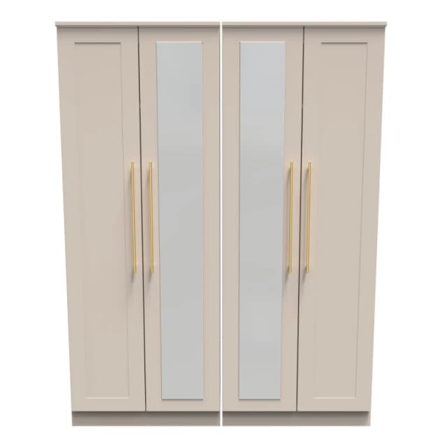 Helmsley Tall 4 Door 2 Centre Mirrors In Kashmir Matt (Ready Assembled)