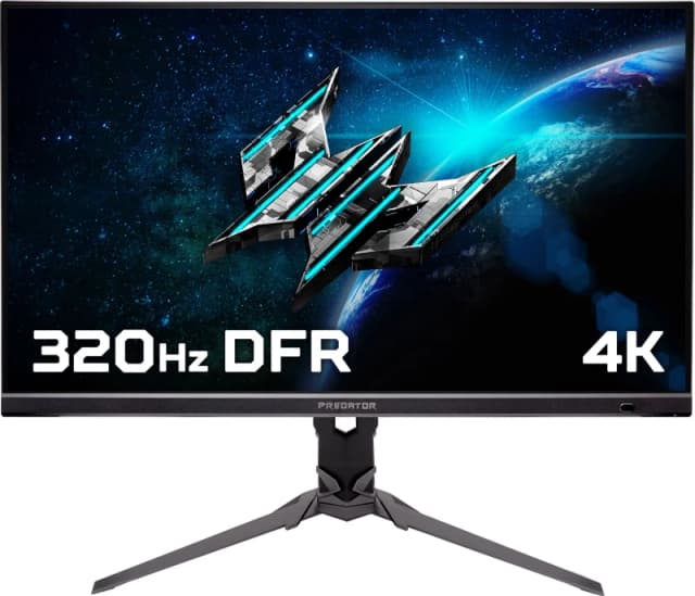 Acer 32" Predator XB323QKV4 3840 x 2160 IPS Dual-Mode 4K 160Hz / FHD 320Hz 1ms FreeSync HDMI 2.1 Widescreen Gaming Monitor