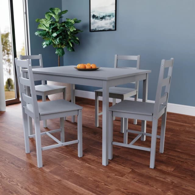 Lassic Vida Designs Yorkshire 4 Seater Dining Set Grey unisex 4 Seater