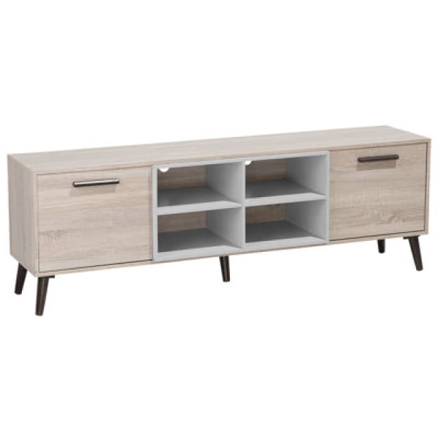Beliani Modern TV Stand Alloa Grey