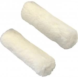 Faithfull Mini Paint Roller Refills Medium Pile 100mm Pack of 2