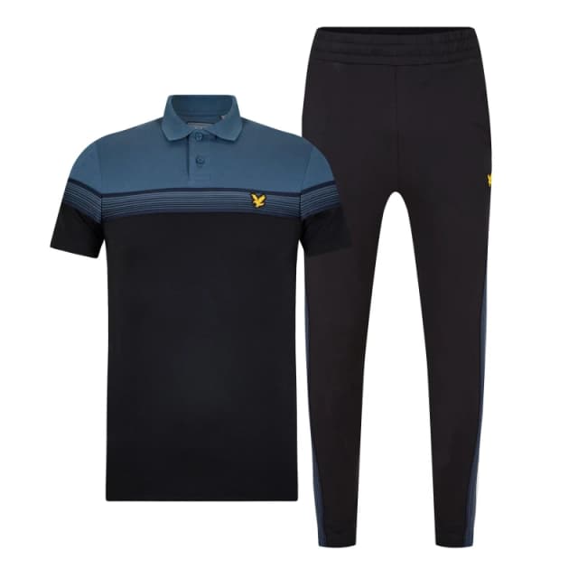 Lyle and Scott Polo Shirt and Pants Set - Blue Blue XS