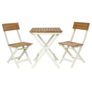 Charles Bentley Kingston Bistro Set - Cream