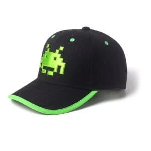 Space Invaders - Green Classic Invader Unisex Adjustable Cap - Black/Green