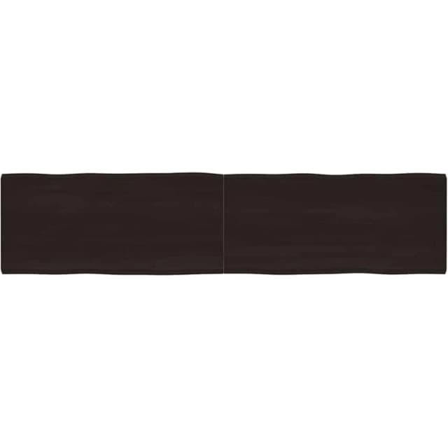 Vidaxl Table Top Dark Brown 220X50X(2-6) Cm Treated Solid Wood Live Edge, Brown 364055