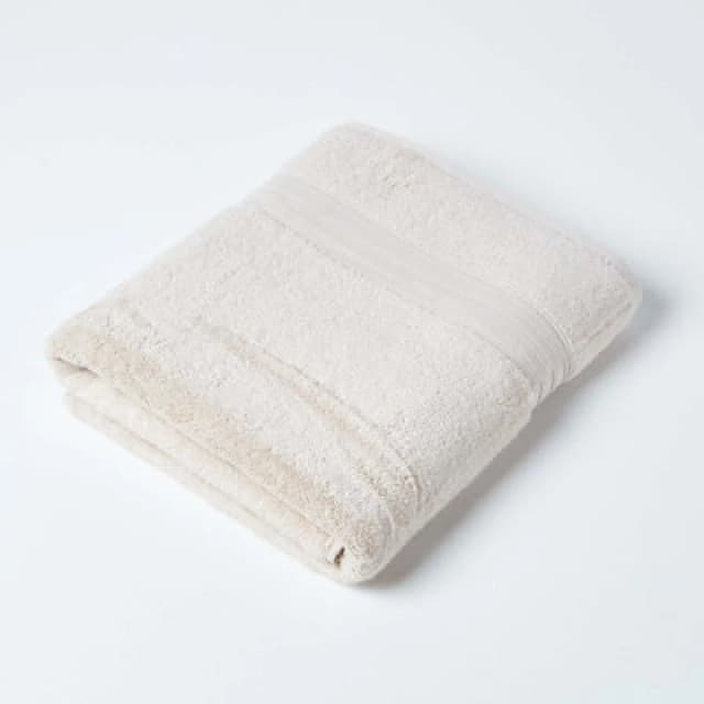 Homescapes Zero Twist Supima Cotton Bath Sheet, Beige