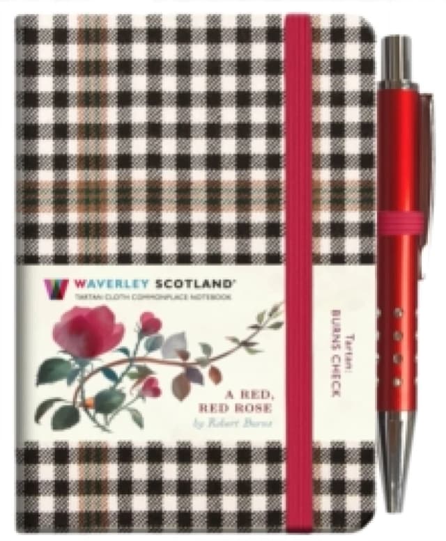 A Red, Red Rose Tartan Notebook (mini with pen) (Burns check tartan) Hardback