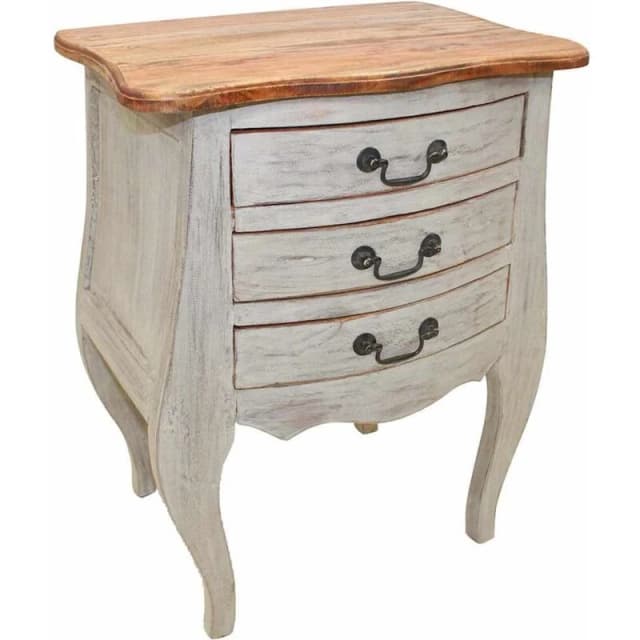 vidaXL Solid Wood Bedside Cabinet Reclaimed 48x35x64cm Sideboard Nightstand