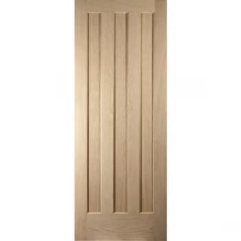 JELD-WEN Curated Oregon Aston 3 Panel Fully Finished Oak Internal FD30 Fire Door - 1981mm x 838mm (78 inch x 33 inch)