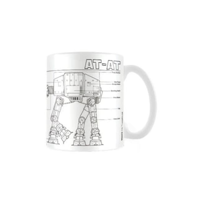 Star Wars AT-AT Sketch Mug White unisex