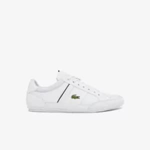 Lacoste Mens Chaymon Synthetic and Leather Sneakers Size 10 UK White & Black
